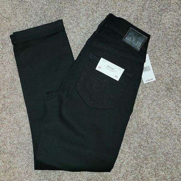 Adriano Goldschmied The Casey Relaxed Ankle Skinny Jeans in Black NEW Size 23 - Picture 1 of 6